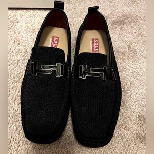 Solo black loafers size 8